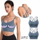 thumbnail image 2 of 2 sujetadores deportivos con espalda cruzada para mujer: tops cortos con tirantes cruzados y rellenos, nailon y spandex, yoga/entrenamiento, bajo impacto, 2 of 5