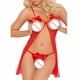 thumbnail image 4 of Gibobby Ropa interior mujer sexy Lenceria Sexy Mujer Bikini Push Up Bustier Top + Braga Alta G String Clubwear Conjunto de Lencería(Rojo, M), 4 of 4