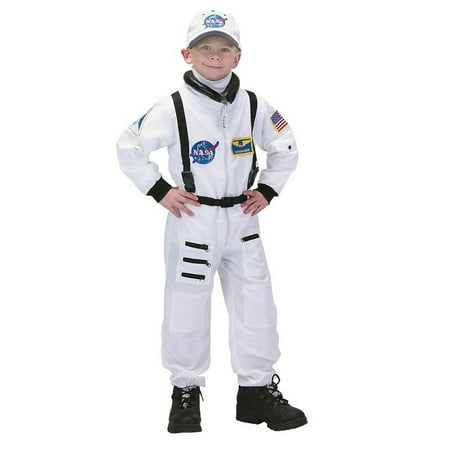 Aeromax Jr. Astronaut Suit w/ Embroidered Cap & NASA patches, Child Costume Size