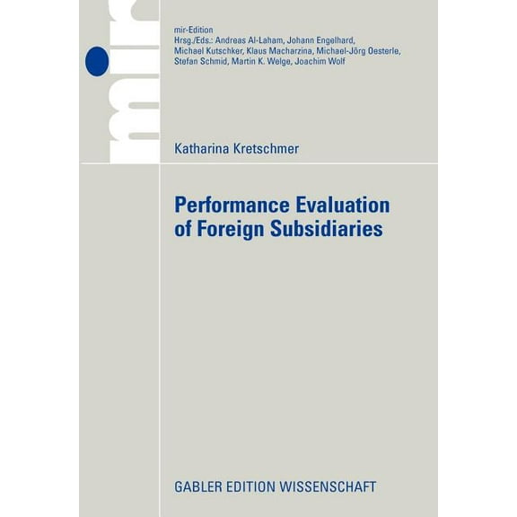 Mir-Edition Performance Evaluation of Foreign Subsidiaries, (Paperback)