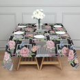 thumbnail image 3 of Pioneer Flower Floral Print Pattern Square Tablecloth, Waterproof Wipeable Spillproof Washable Table Cover for Home Kitchen Party Decor, 42"x42", 3 of 6