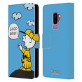 thumbnail image 1 of Head Case Designs Officially Licensed Peanuts Charlie Brown Good Grief Leather Book Wallet Case Cover Compatible with Samsung Samsung Galaxy S9+ / S9 Plus, 1 of 1