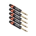 thumbnail image 4 of GLFILL Mono 6.35MM Jack Male Plug 1/4 Inch Microphone Plug Audio Cable Connector Brass Audio Jacks Guitar Audio Cable Blue, 4 of 6