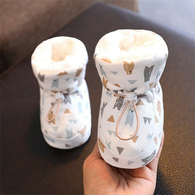 Fiudx Botas de Bebé Warm Furs, Suela de Algodón Suave, Diseño Elástico Cómodo, Cálidas y Acogedoras para El Invierno, Material Antideslizante y Duradero, Aptas para Interior y Exterior, Talla 11 Cm.