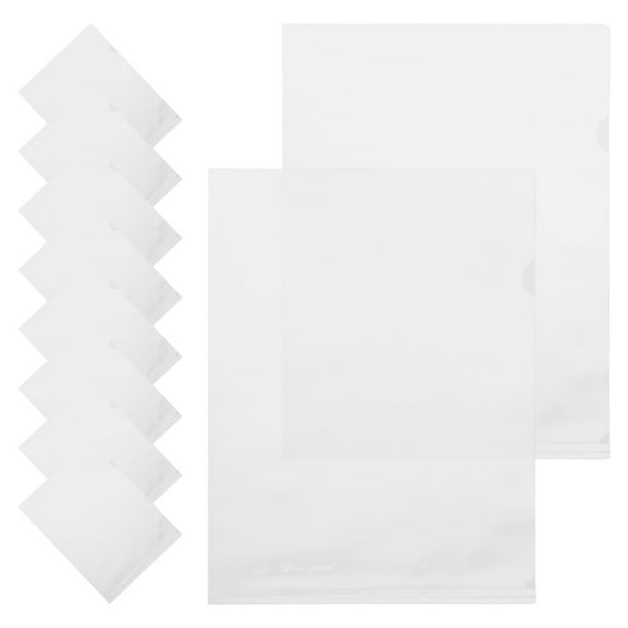 20pcs Clear Document Sleeves Folder, Transparent Paper Protectors for Office, School, Study, Document Storage and Organization