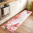 thumbnail image 3 of Red Orange Cherry Blossoms 2'x6' Runner Rug, Spring Weeping Leaves Watercolor Washable Non-Slip Area Rugs for Hallway Kitchen Floor Bedroom Entryway, Laundry Carpet Decoration Indoor Mat, 3 of 9