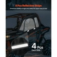thumbnail image 6 of KFFKFF Cab Enclosure Upper Doors, Compatible with Polaris RZR XP 1000/XP Turbo 2014-2023, Soft Upper Doors, Windproof Zipper UTV Side Window Kit, Compatible with Side Mirrors and Windshields, 6 of 9
