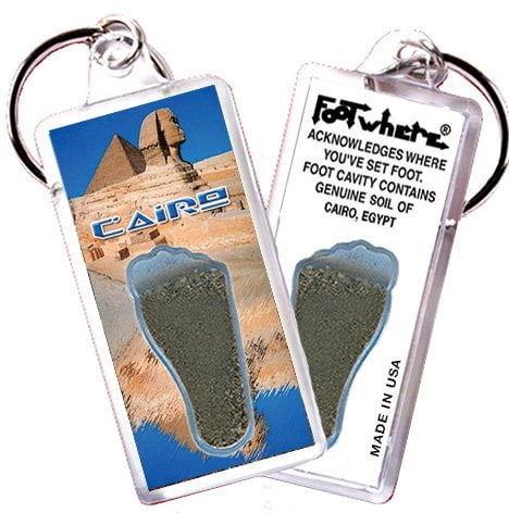 Cairo FootWhere Souvenir Keychains. (EG100 - Assorted) 6 Piece Set