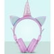 thumbnail image 2 of Unicorn Ear Hugo Auriculares para Niñas Regalos Glitter Kids Pink Auriculares Retráctil Diadema, 2 of 8
