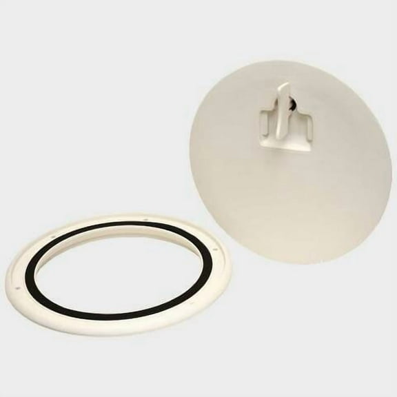 Jim Black Boat Access Deck Plate 587-8-04 | Artic White 8 Inch