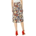 thumbnail image 4 of Allegra K Women's High Waisted Split Hem A-Line Floral Skirts, 4 of 7