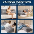 thumbnail image 7 of Headboard Pillow Queen, Triangle Pillows for Headboard, Head Board Backrest Wedge Pillow for Reading Sitting Working, Daybed Pillows with Removable Cover for Bed Dorm Sofa, Dark Grey, 7 of 7