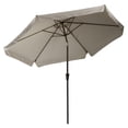 thumbnail image 4 of CorLiving 10ft Large Tilting Round Market Patio Umbrella with Side Flaps and Steel Frame, Grey, 4 of 10