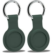 Beqreuu Airtags Silicone Case,airtag Holder,[2 Pack] Protective Cover with Keychain Hook,Compatible with Apple airtags