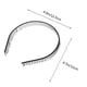 thumbnail image 5 of Diadema de aro para el cabello con peine de dientes de metal para mujer (negro), 5 of 5
