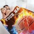 thumbnail image 4 of Custom Basketball Blanket, 50"x60" Flannel Cool Basketballs Themed Printed Plush Blankets, Soft Nap Throw Blanket for Home Boys Girls Women Basketball Lovers Gifts, 4 of 6