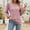 Hot Pink, variant on Lenago Womens Tunic Tops Plus Size Fashion Solid V-Neck Long Sleeve Loose T-shirt Top Basic Blouses T Shirts