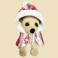 thumbnail image 3 of SPRING PARK Dog Cat Clothes, Soft Warm Coat Coral Fleece Pet Christmas Snowflake Cloak Outfits Costumes, 3 of 7
