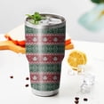 thumbnail image 3 of 30oz Red and Green Christmas Snowman Pattern Tumblers Stainless Steel Tumbler with Lid and Straw,Vacuum Insulated Double Wall Travel Tumbler Cups Mug with Cleaning Brush for Coffee,Tea, 3 of 7