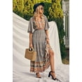 thumbnail image 2 of Women's Boho Flared Sleeve Paisley Maxi Dress, 2 of 3