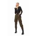 thumbnail image 5 of LIURUIJIA Women's Cotton Casual Military Army Cargo Combat Work Pants with 8 Pocket,Brown, 5 of 6