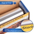 thumbnail image 3 of MYSPRI Aluminum Foil 18 inch Foil Roll with Serrated Cutter, 500 Square feet, 3 of 7