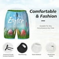 thumbnail image 5 of Haiem Happy Easter Mens Swim Trunks with Compression Liner 2 in 1 Swimming Shorts Stretch Swimwear Quick Dry,Board Shorts-Medium, 5 of 9