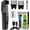 Black, variant on Professional 2-in-1 Vacuum Hair Clipper & Beard Trimmer for Men | Automatic Hair Suction, Rechargeable & Waterproof | Cordless Travel Razor with Combs