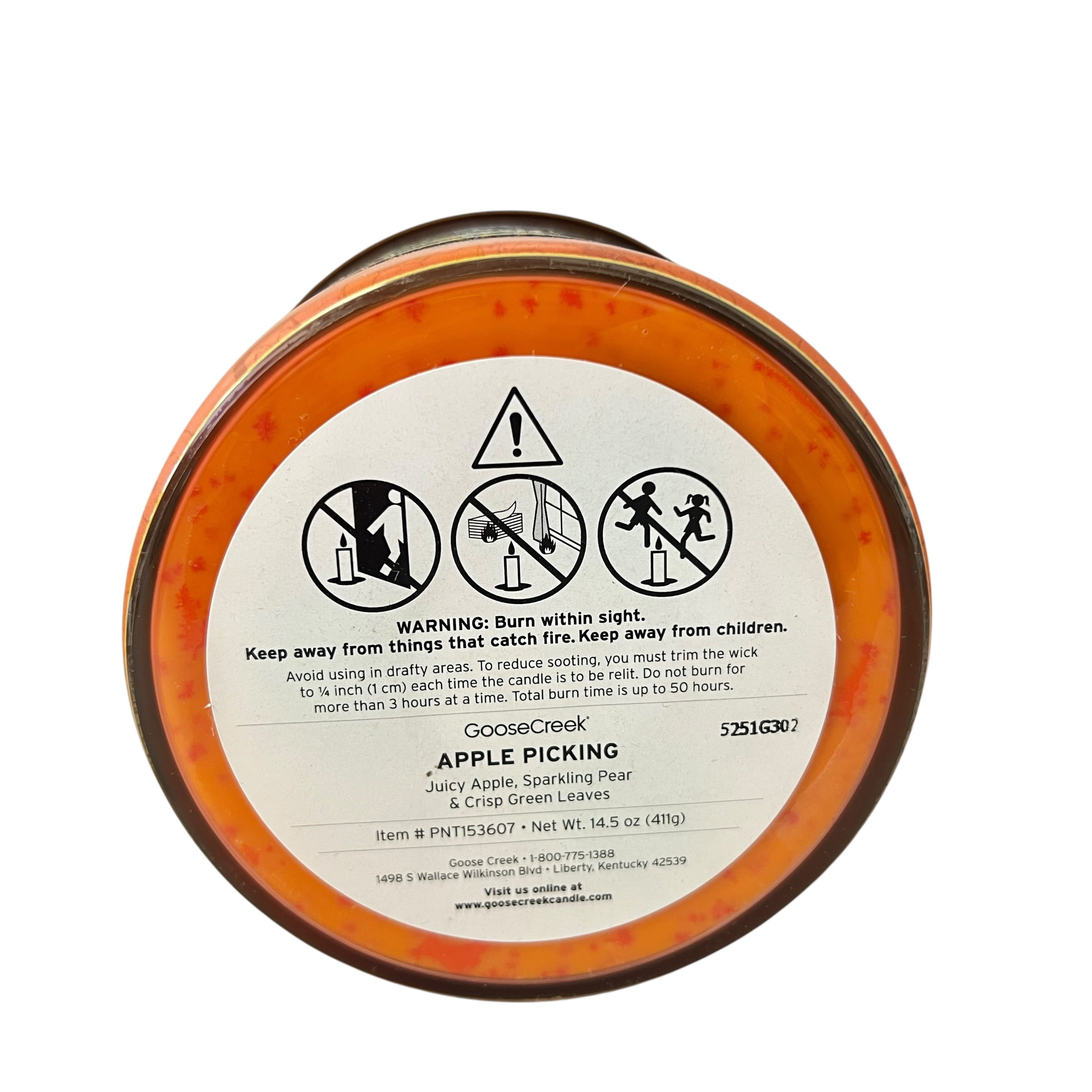 Goose Creek Apple Picking Scented 3 Wick Candle 14.5 oz
