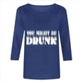 thumbnail image 2 of TaTaai Women's Day Printed T Shirt 3/4 Sleeve Round Neck Casual Loose Fit Top Fashion Pullover Soft Comfortable Blouse for Spring Summer Daily Party Wear Gift, 2 of 5