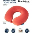 thumbnail image 2 of Brookstone Memory Foam Travel Neck Pillow for Vacations, Airplanes, Trains, Buses, and Cars, 2 of 7
