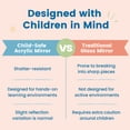 thumbnail image 6 of ECR4Kids Wooden Double-Sided Bi-Directional Mirror, Montessori Furniture, White Wash, 6 of 9