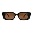 thumbnail image 1 of Womens Mod Square Cat Eye Plastic Fashion Sunglasses Black Brown, 1 of 4