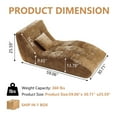 thumbnail image 4 of NBLDGT Chaise Lounge Chair for Living Room, Modern Upholstered Recliner Sofa, Tufted Velvet Accent Lounger with Curved Back, Comfortable Lazy Chair for Bedroom, Apartment (Brown), 4 of 11