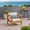 Teak#5, variant on Outdoor Club Chair with Waterproof Cushions, Acacia Wood Frame for Patio, 30.25L x 30.25W x 26.5H Grey
