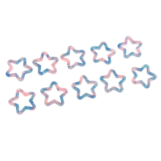 1 pcs 27 x 27 mm Bricolaje Colgante de Forma Estrella de 2 Tamaños Opcionales Azul oscuro