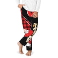 thumbnail image 2 of Wukai Love Gnomes Print Teenagers' Pajama Pant Sleep Pajama Lounge Pant PJ Bottoms with Pockets and Button Fly(Available in Big & Tall)-Large, 2 of 6