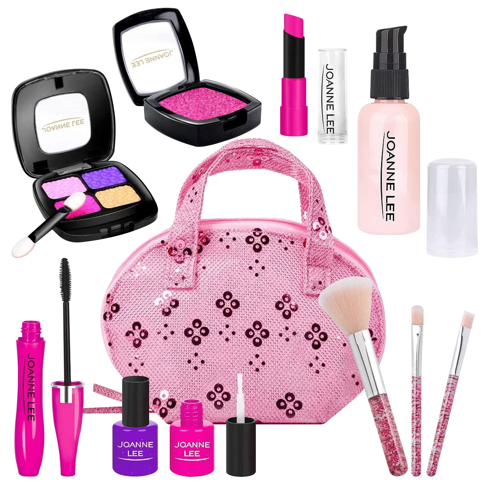 Kids Makeup Kit with Cosmetic Bag, Fake Makeup Toy & First Play