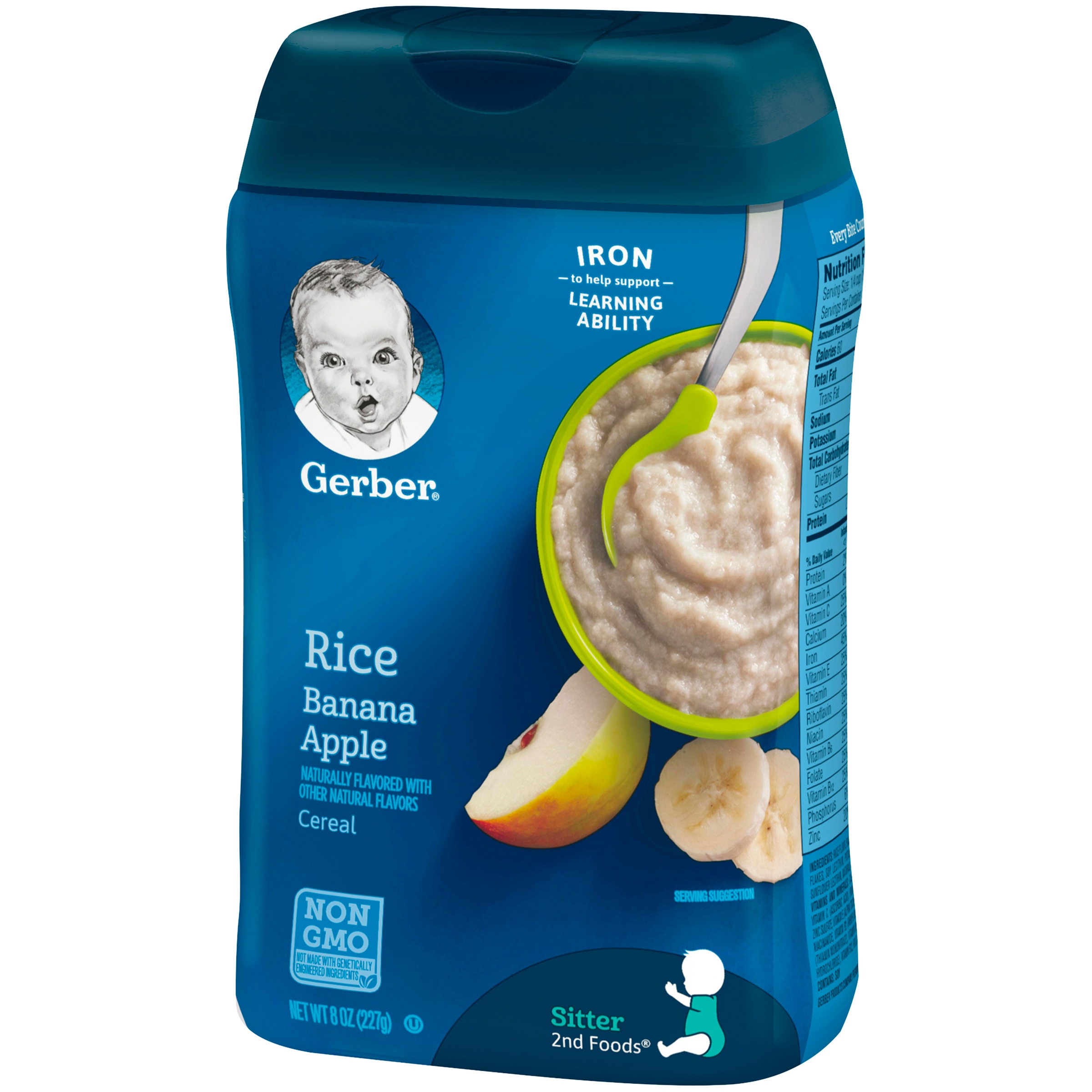 Gerber Rice and Banana Apple Baby Cereal 8 oz - image 6 of 8