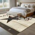 thumbnail image 4 of Area Rug for Living Room, Texas Star Brown Non-Slip Indoor Large Carpet for Bedroom/Dining Room, Farmhouse Berry Wooden Vintage Washable Low-Profile Rectangle Floor Runner Rugs - 5 x 7 Ft, 4 of 8
