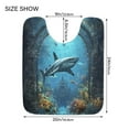 thumbnail image 6 of 2 Piece Soft Bathroom Rug Set Underwater Scene Bath Mat and U-Shaped Toilet Contour Rug (16"x24"+20"x24"), 6 of 8