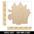 thumbnail image 2 of Spooky Scary Haunted House Mansion with Bats Broken Windows Wood Shape Unfinished Piece Cutout Craft DIY Projects - 4.70 Inch Size - 1/4 Inch Thick, 2 of 7