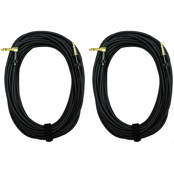 Audio 2000s E26150P2 1/4 Inch TRS Right Angle 50 Feet Cable