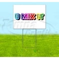 thumbnail image 1 of Rainbow V2 U Mix It (18" X 24") Yard Sign, Includes Metal Step Stake, 1 of 6