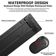 SANPTENT Wireless Keyboard and Mouse Combo, 104 Full Size Keyboard, 2.4GHz Portable for Windows, Mac Os, Desktop, PC, Laptop, Black