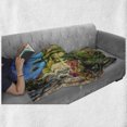 thumbnail image 6 of Scenery Soft Flannel Fleece Throw Blanket, Mediterranean Stone Made Village with Trees Blossoms Flower Mountain and Sea, Cozy Plush for Indoor and Outdoor Use, 60" x 80", Multicolor, by Ambesonne, 6 of 6