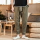thumbnail image 5 of Pantalones largos para hombre, moda de verano, lisos, informales, con cintura elástica y bolsillos, 5 of 7