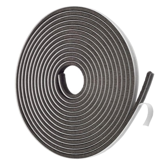 Self-Adhesive Weather Stripping Seal for Doors & Windows – Soundproof Insulation Gap Filler for Sliding, Exterior, Front, and Jamb Frames – 0.2" x 0.35" x 16.5 ft, Gray