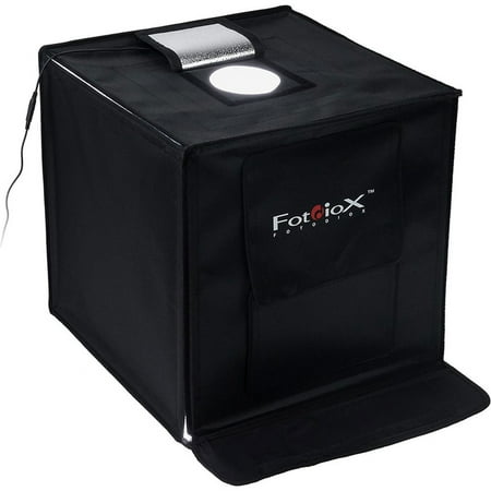 Fotodiox Pro 16x16 LED Studio-in-a-Box for Table Top Photography Includes Folding Light Tent Integrated LED Lights and 3 Backdrops
