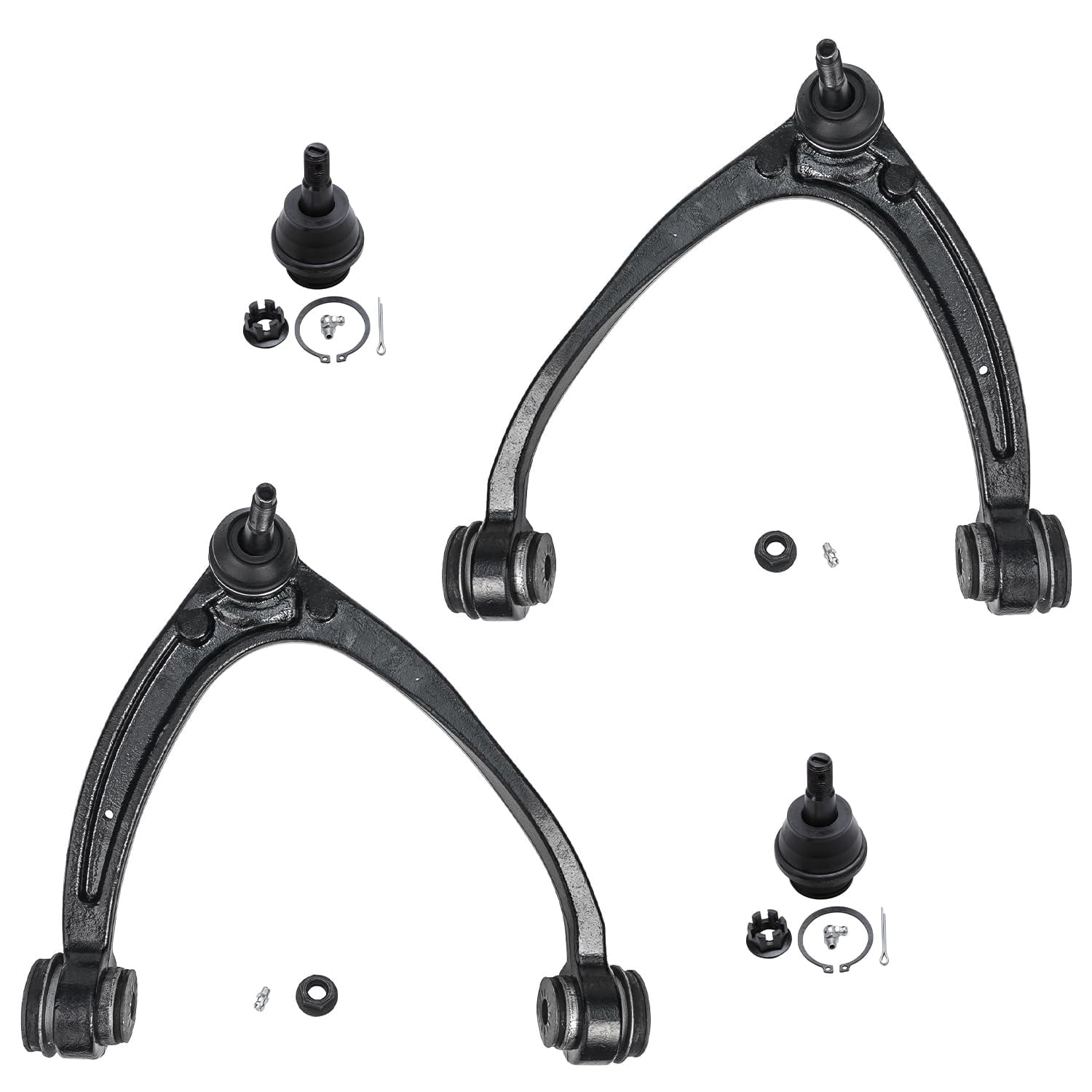Detroit Axle - 16pc Front Wheel Hubs CV Axles Upper Control Arms Suspension Kit Replacement for Chevy Tahoe Fits select: 2011 ,2013 CHEVROLET SILVERADO K1500 LT